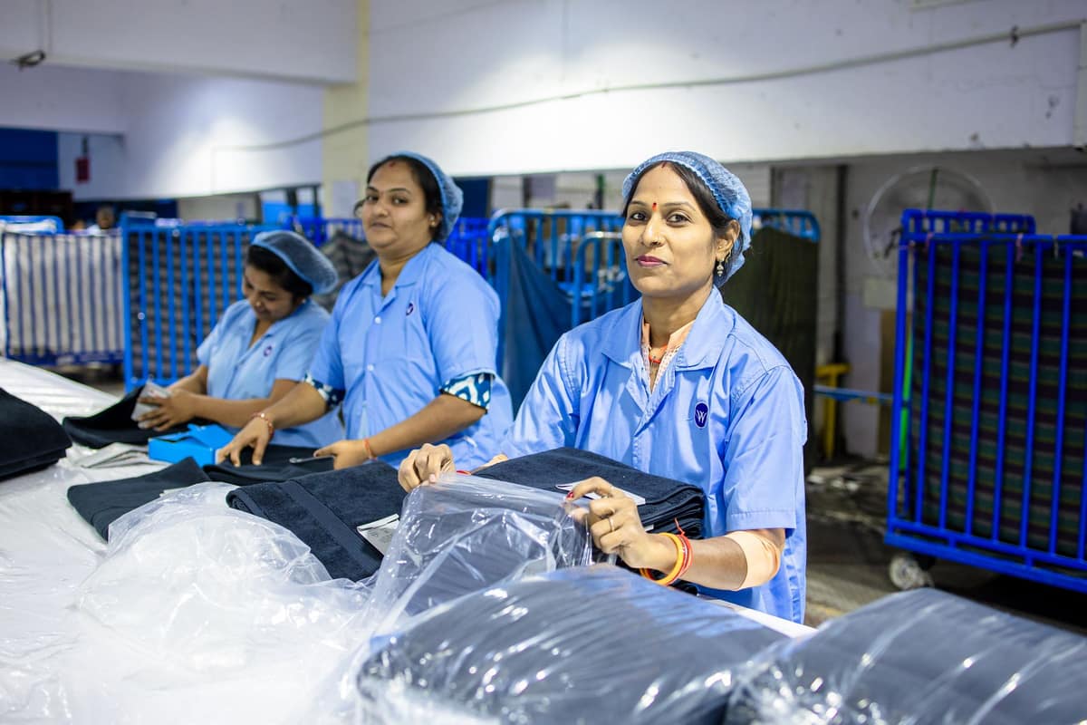 Women employees working together in an Indian factory