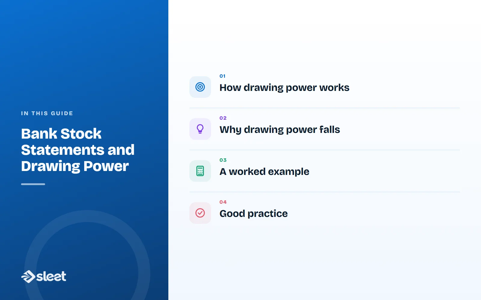 Key points covered in this guide: How drawing power works, Why drawing power falls, A worked example, Good practice