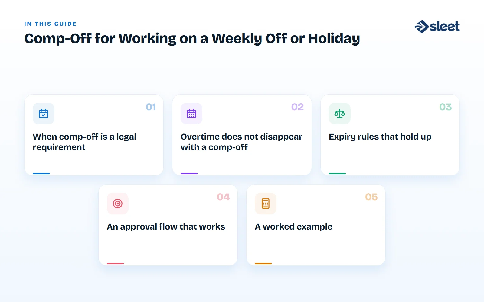 Key points covered in this guide: When comp-off is a legal requirement, Overtime does not disappear with a comp-off, Expiry rules that hold up, An approval flow that works, A worked example