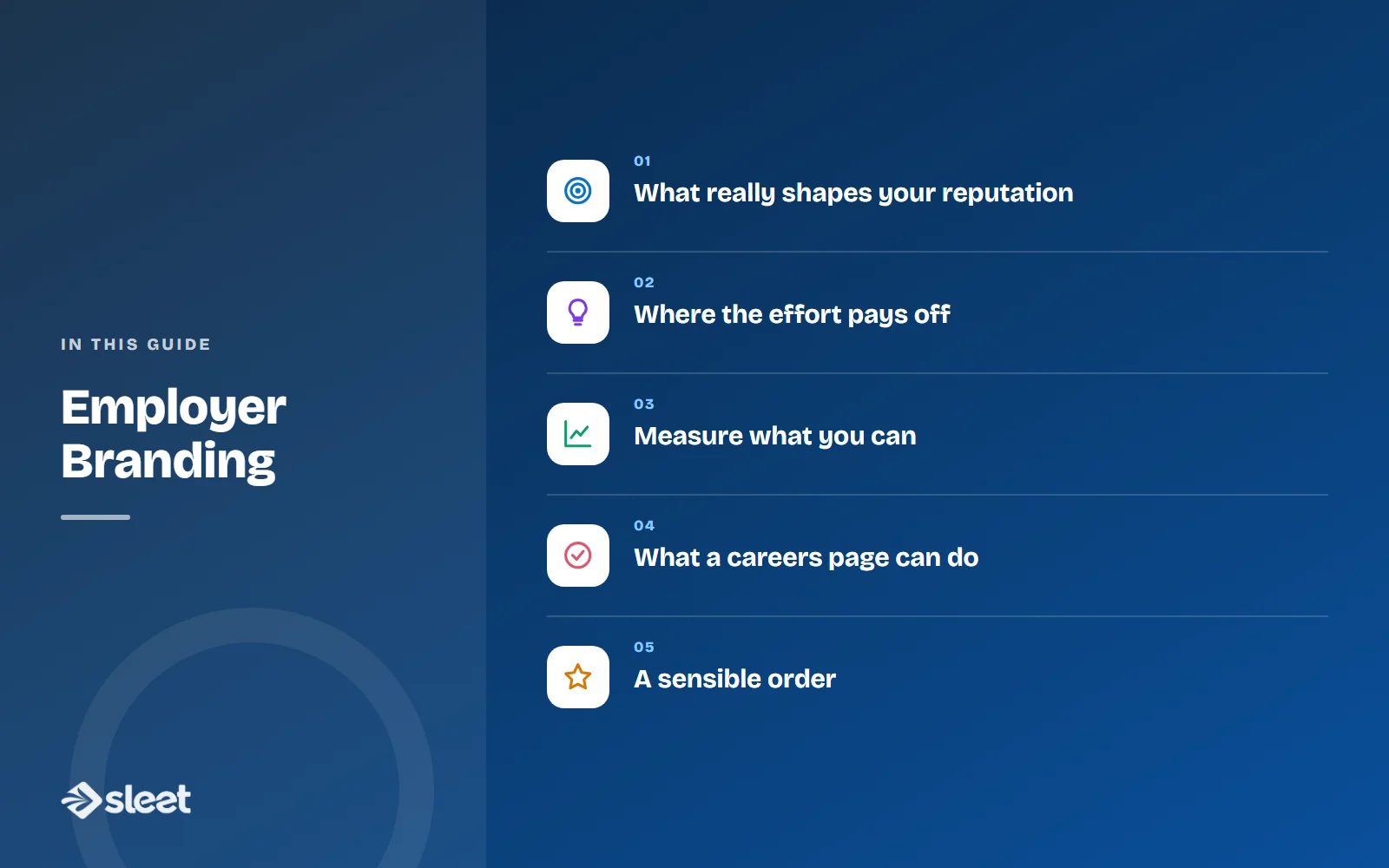 Key points covered in this guide: What really shapes your reputation, Where the effort pays off, Measure what you can, What a careers page can do, A sensible order