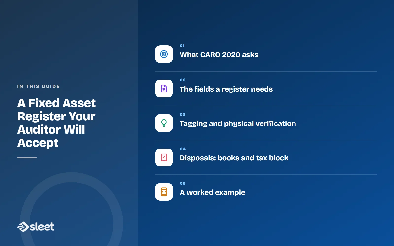 Key points covered in this guide: What CARO 2020 asks, The fields a register needs, Tagging and physical verification, Disposals: books and tax block, A worked example