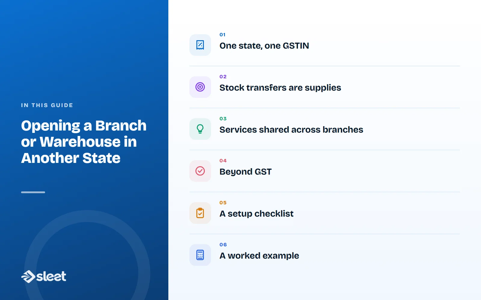 Key points covered in this guide: One state, one GSTIN, Stock transfers are supplies, Services shared across branches, Beyond GST, A setup checklist, A worked example