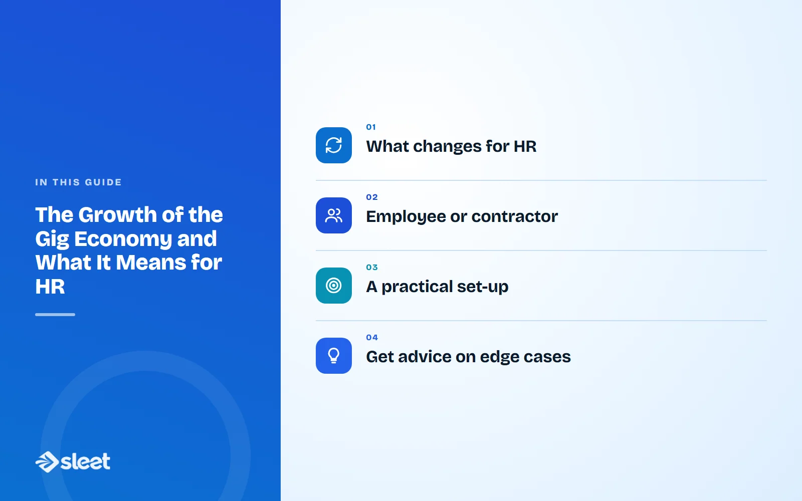 Key points covered in this guide: What changes for HR, Employee or contractor, A practical set-up, Get advice on edge cases